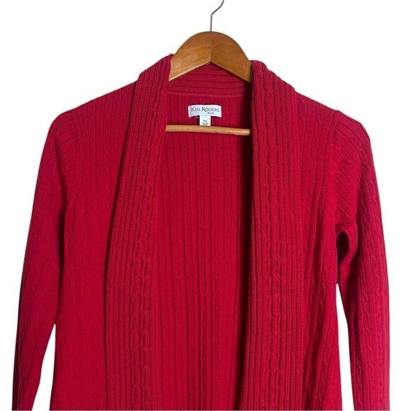 Kim rogers 100% cotton cable knit cardigan - Picture 2 of 7